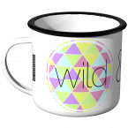 Emaille Tasse Wild and free