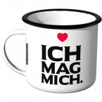 Emaille Tasse Ich mag dich.