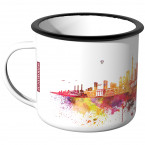 JUNIWORDS Emaille Tasse Skyline Berlin