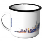 JUNIWORDS Emaille Tasse Skyline Berlin