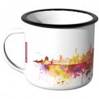 Emaille Tasse Skyline Duisburg 