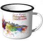 Emaille Tasse Skyline Mönchengladbach