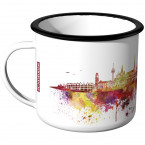 Emaille Tasse Skyline Mönchengladbach