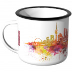 Emaille Tasse Skyline München