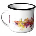 Emaille Tasse Skyline Rostock