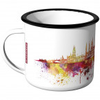 Emaille Tasse Skyline Wiesbaden