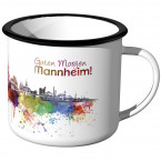 Emaille Tasse Skyline Mannheim