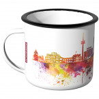 Emaille Tasse Skyline Essen