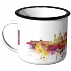 Emaille Tasse Skyline Paris