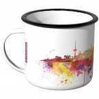 Emaille Tasse Skyline Regensburg