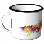 Emaille Tasse Skyline Moskau