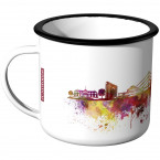 Emaille Tasse Skyline Düsseldorf