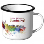 Emaille Tasse Skyline Bochum