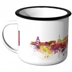 Emaille Tasse Skyline Bochum