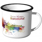 Emaille Tasse Skyline Ulm