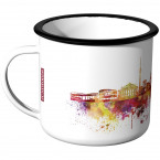 Emaille Tasse Skyline Stuttgart