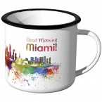 Emaille Tasse Skyline Miami