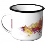 Emaille Tasse Skyline Boston