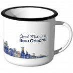 Emaille Tasse Skyline New-Orleans bei Nacht