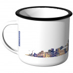 Emaille Tasse Skyline New-Orleans bei Nacht