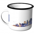 Emaille Tasse Skyline Las-Vegas bei Nacht