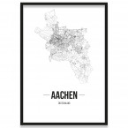 Stadtposter Aachen mit Rahmen