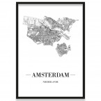 Amsterdam Stadtposter Straßennetz