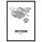 Amsterdam Stadtposter Straßennetz