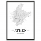 Poster Athen mit Bilderrahmen