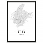Poster Athen mit Bilderrahmen