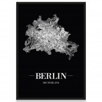 Berlin Poster Stadtnetz Rahmen