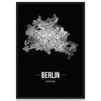 Berlin Poster Stadtnetz Rahmen