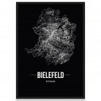 Bielefeld Straßennetz Poster