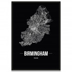 Birmingham gerahmtes Poster