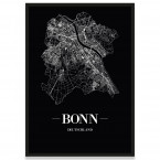 Poster Bonn Black gerahmt