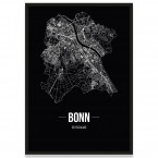 Poster Bonn Black gerahmt