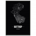 Stadtplan Poster Schwarz mit Bottrop