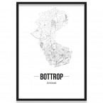 Poster Bottrop Straßenplan Bilderrahmen