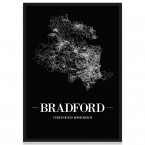 gerahmtes Stadtposter Bradford