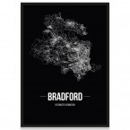 gerahmtes Stadtposter Bradford