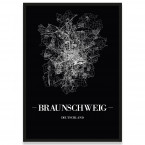 Braunschweig Poster Rahmen Schwarz