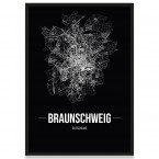 Braunschweig Poster Rahmen Schwarz