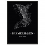 Poster Bremerhaven Straßennetz