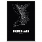 Poster Bremerhaven Straßennetz