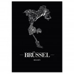 Stadt Brüssel mit Straßennetz