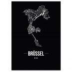 Stadt Brüssel mit Straßennetz