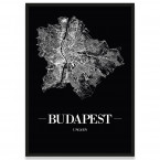 Stadtposter Budapest Straßenplan