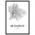 Poster Budapest Rahmen mit Bilderrahmen