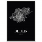 Stadtposter Dublin Rahmen