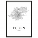 Poster Dublin mit Bilderrahmen